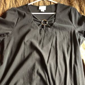 Black ring dress shirt